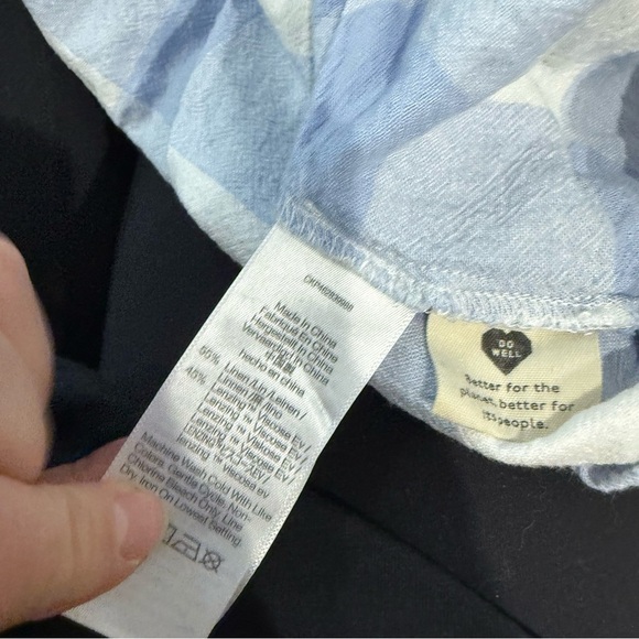 Madewell Linen-Blend Side-Button Midi Skirt in Gingham Check - Picture 11 of 12